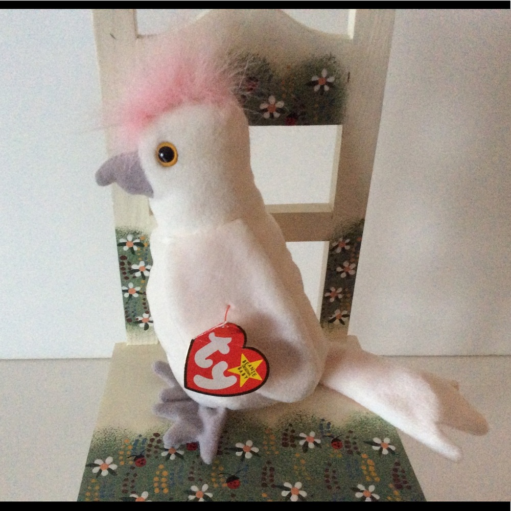 Ty Beanie Kuku the White Cockatiel